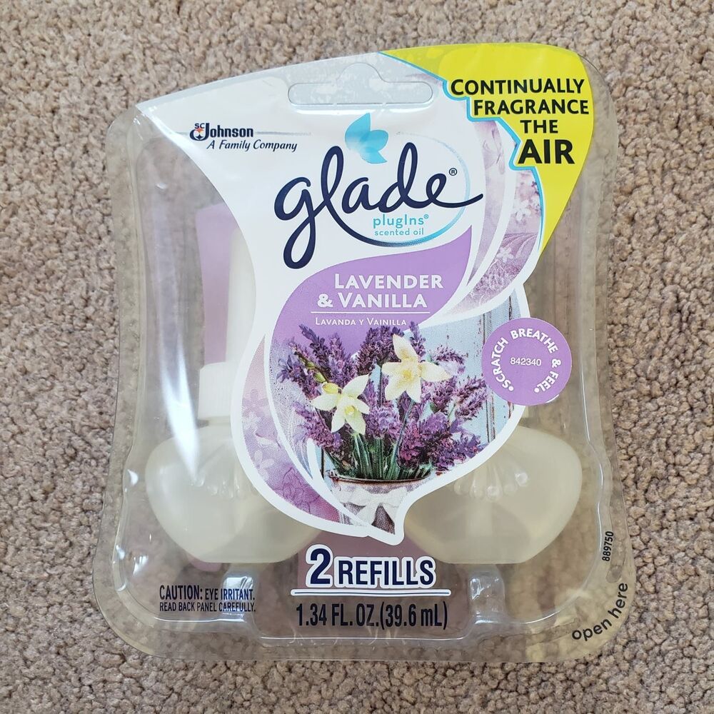Glade Plugin Scented Oil Refill Lavender & Vanilla 1.34 oz. 2 Twin packs